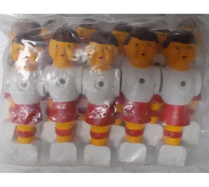 CARROM FOOSBALL Arcade Machine Game RED ROUNDED FOOT REPLACEMENT MEN